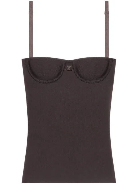 Courrèges top con diseño entrelazado