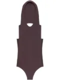 Courrèges Illusion hooded bodysuit - Brown