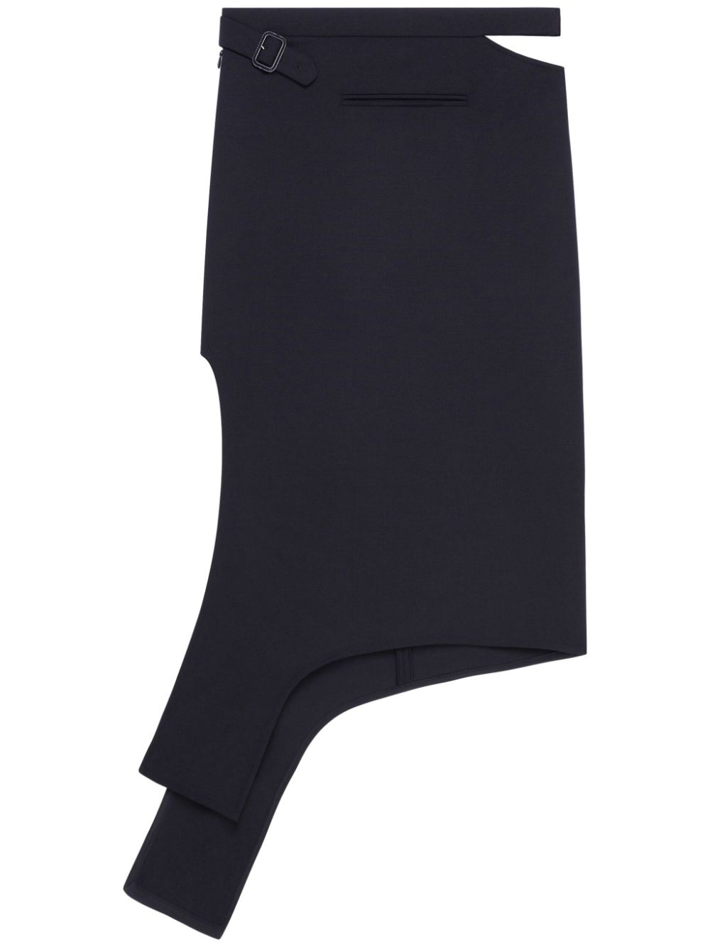 Courrèges slash midi skirt - Black