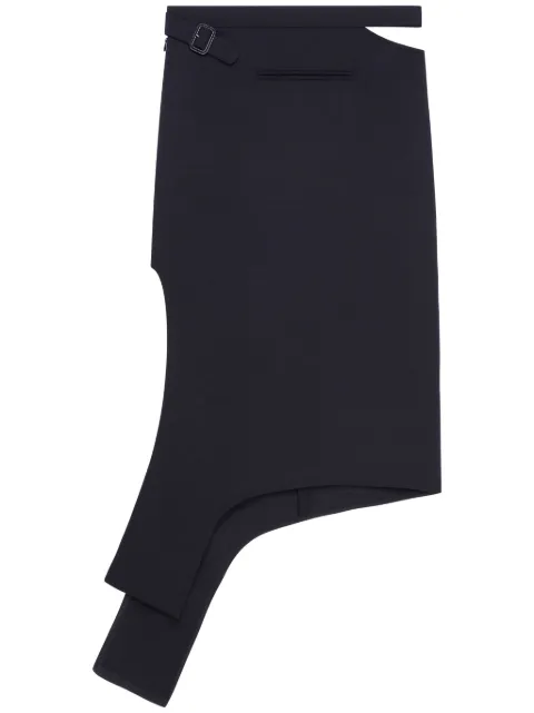 Courrèges slash midi skirt