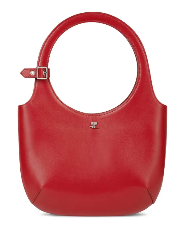 Courrèges Holy レザー ハンドバッグ | レッド | FARFETCH JP
