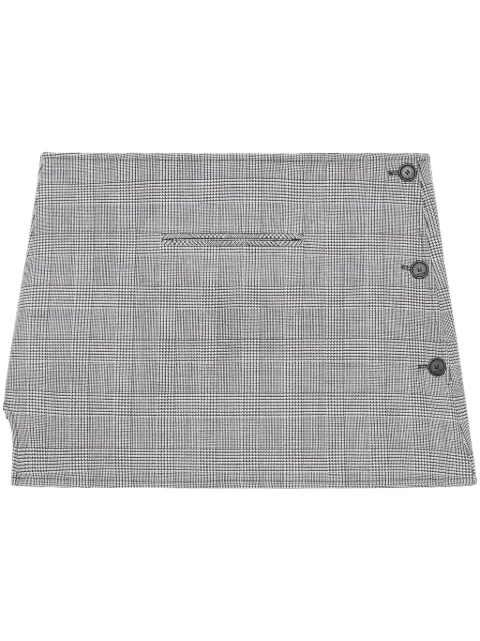 Courrèges oblique Prince of Wales mini skirt