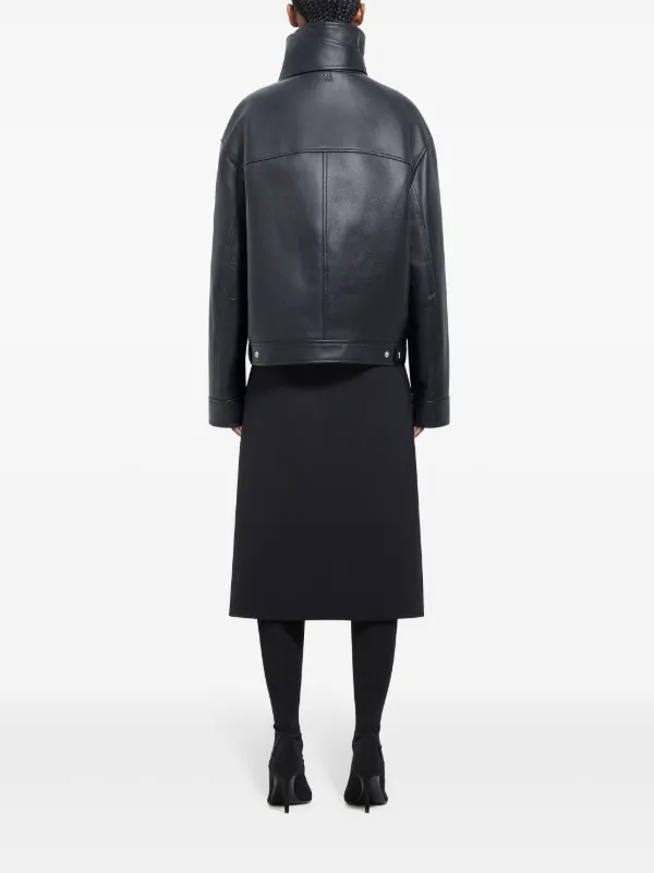 Courrèges Oversized Leather Jacket | Black | FARFETCH Courrèges Oversized Leather Jacket | Black | FARFETCH