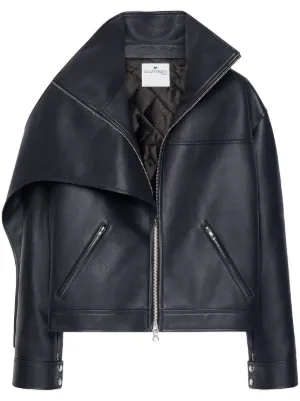 ワッペンCourrèges クレージュ レザージャケット ロング