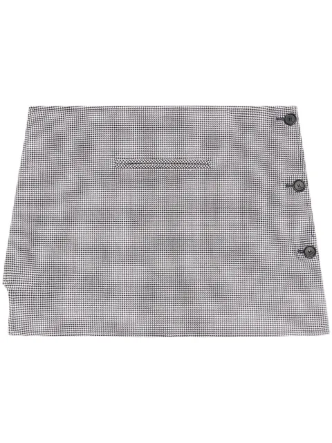Courrèges oblique houndstooth mini skirt