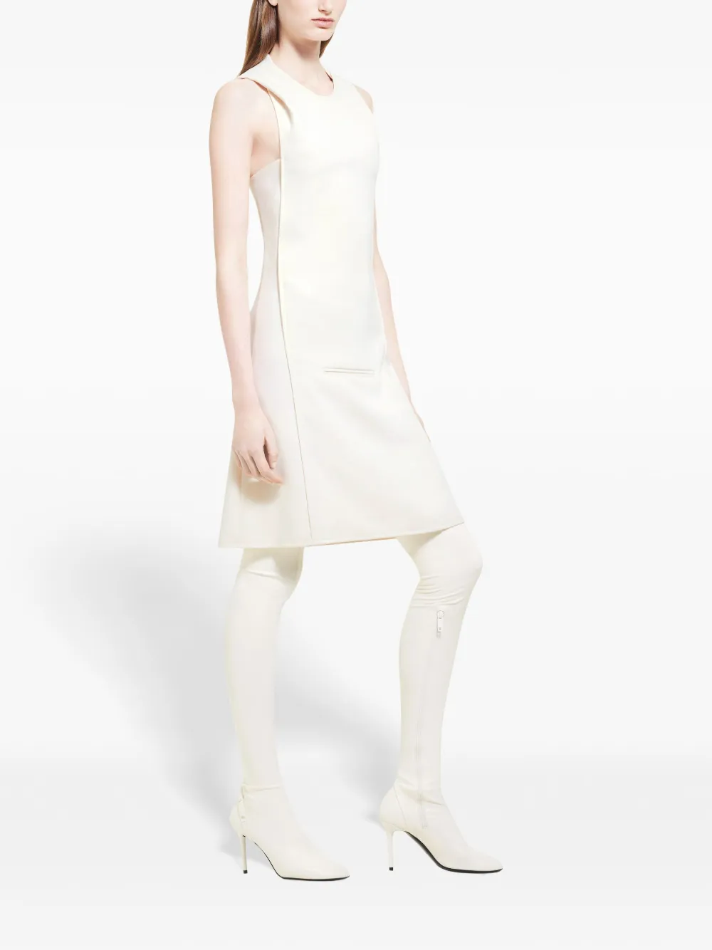 Courrèges Oblique jurk Wit