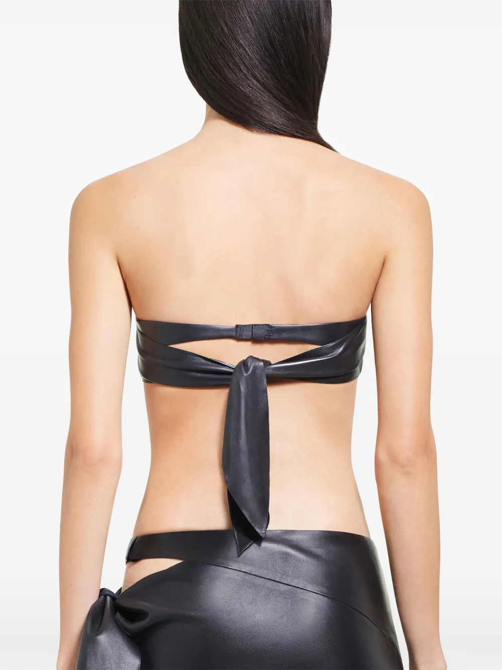 Courrèges Slash leren rok Zwart