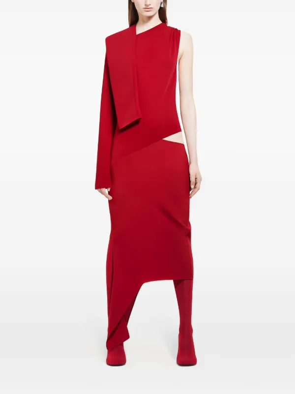 ワンピース Courreges DRESS (324CRO451VY0015) Courrèges Draped cut-out Dress | Red | FARFETCH