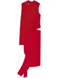Courrèges draped cut-out dress - Red