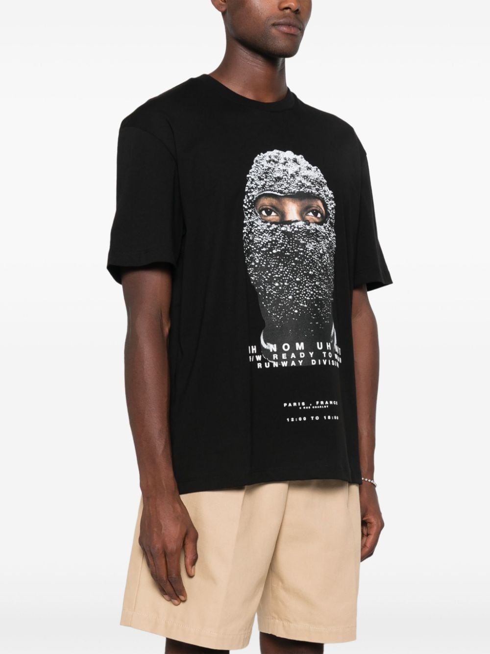 Shop Ih Nom Uh Nit Black Mask-print T-shirt