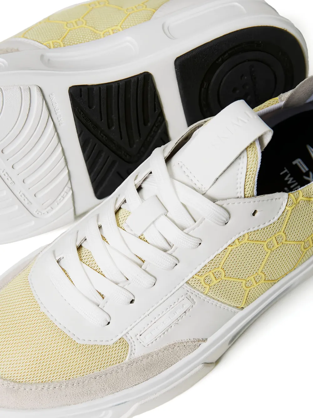 TWINSET Fessura sneakers met vlak met monogram Wit