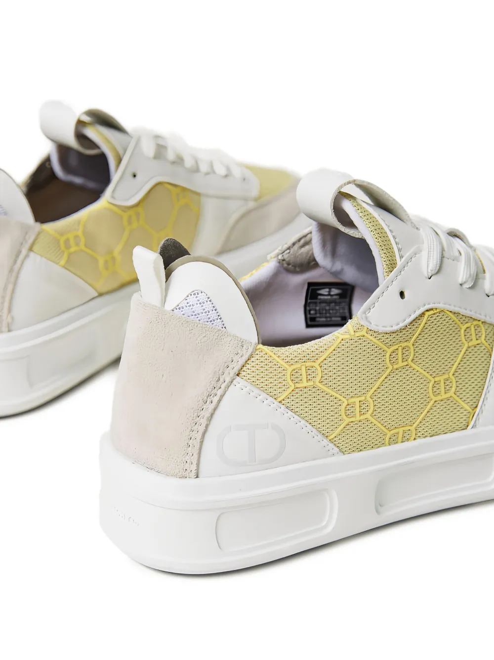 TWINSET Fessura sneakers met vlak met monogram Wit