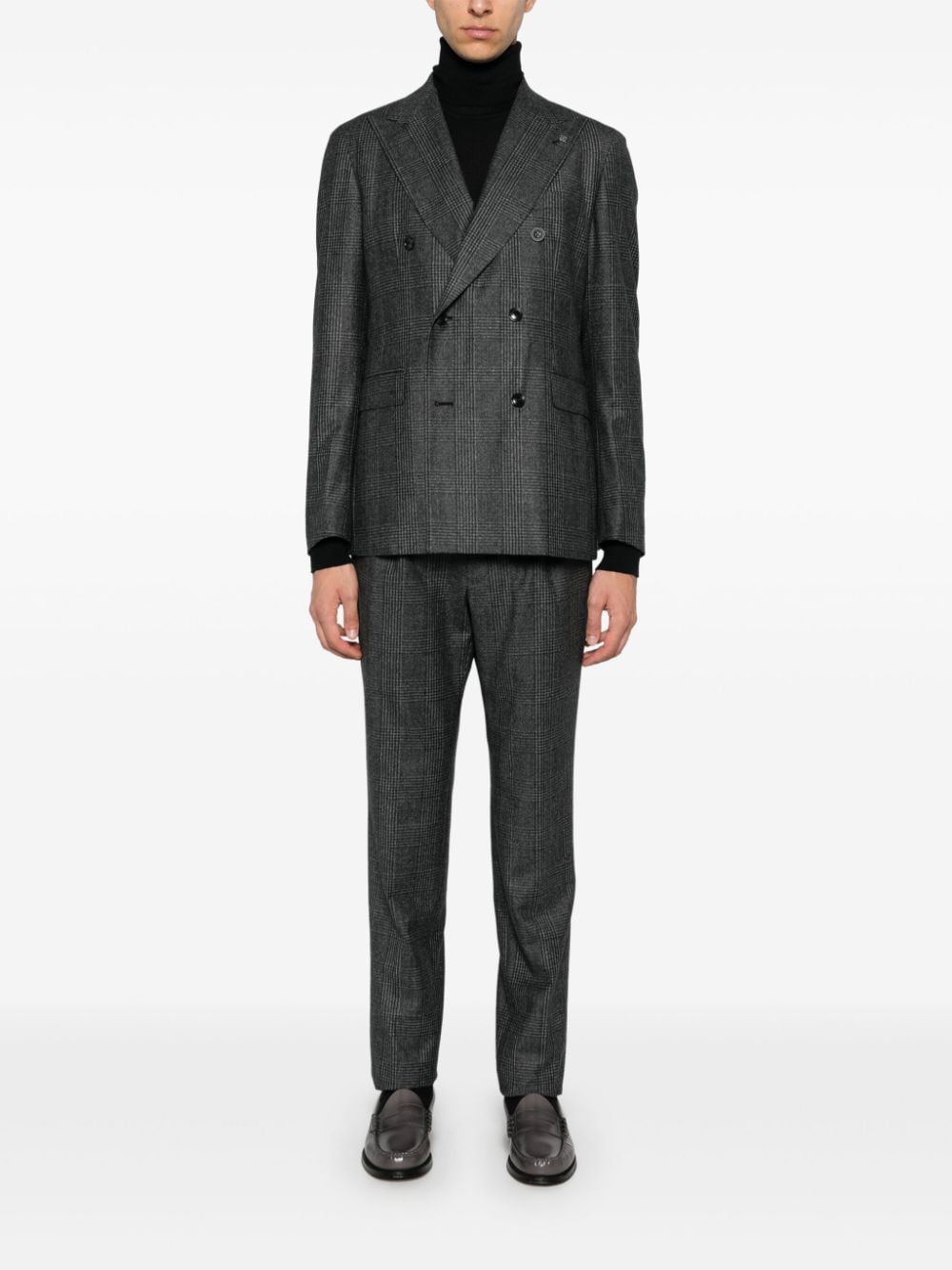 Tagliatore Prince of Wales check suit - Grijs