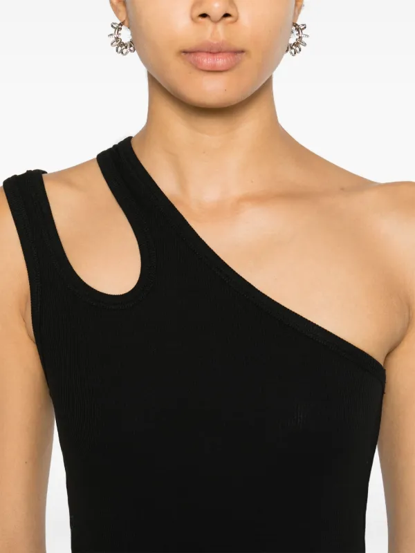 送料無料 いつまで REMAIN Asymmetric Tank Top | Black | FARFETCH トップス