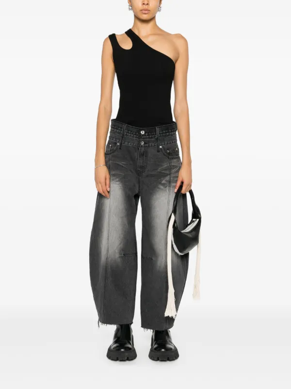 REMAIN Asymmetric Tank Top | Black | FARFETCH