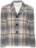 Marni plaid-check blazer - Grey