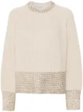 Golden Goose crystal-embellished sweater - Neutrals