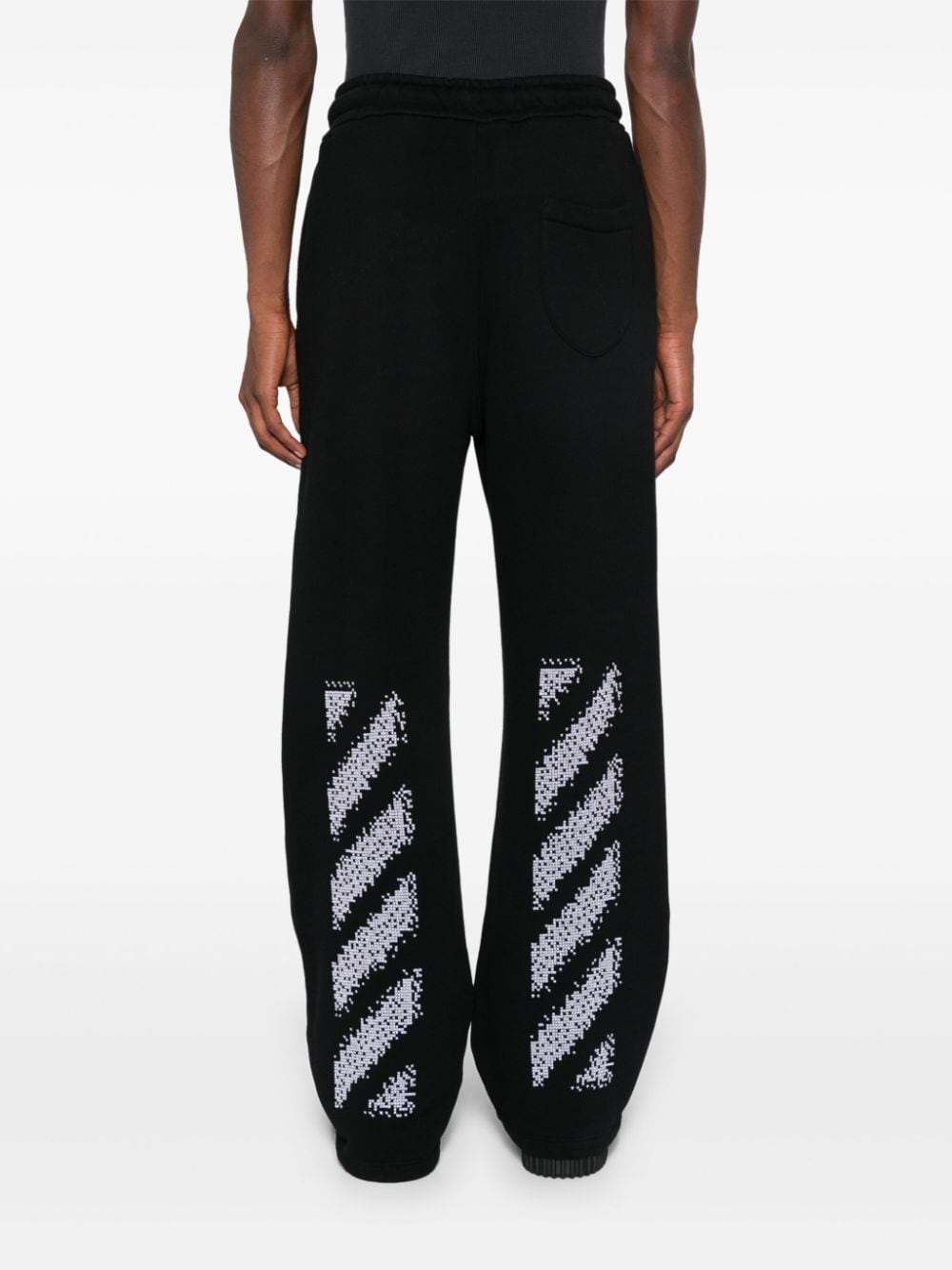 Shop Off-white Diag-stripe Track Pants In Black