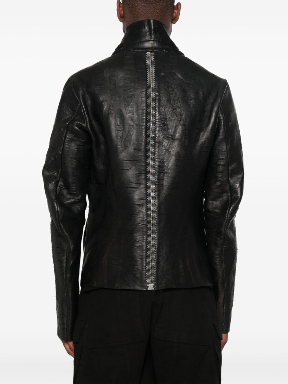 ISAAC SELLAM EXPERIENCE CREASED BIKER JACKET 