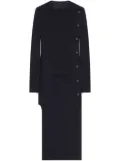 Courrèges buttoned tailored coat - Black