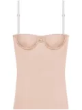 Courrèges lingerie interlock top - Neutrals