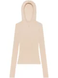 Courrèges hooded knitted top - Neutrals