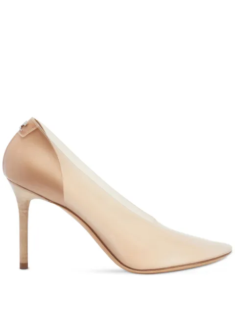 Courrèges zapatillas translúcidas con tacón de 100mm