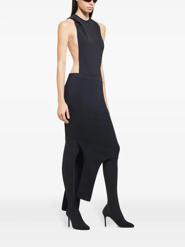 COURREGES スカト Courrèges Slash Knit Skirt | Black | FARFETCH