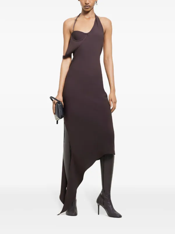【送料&関税込】CourrA¨ges Undressed Dress Courrèges Undressed Dress | Brown | FARFETCH
