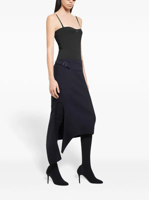 Courrèges Lingerie Interlock Top | Black | FARFETCH