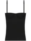 Courrèges lingerie interlock top - Black