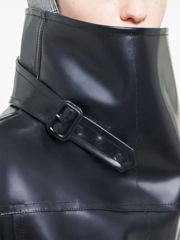Courrèges Latex button-up Trench Coat | Black | FARFETCH