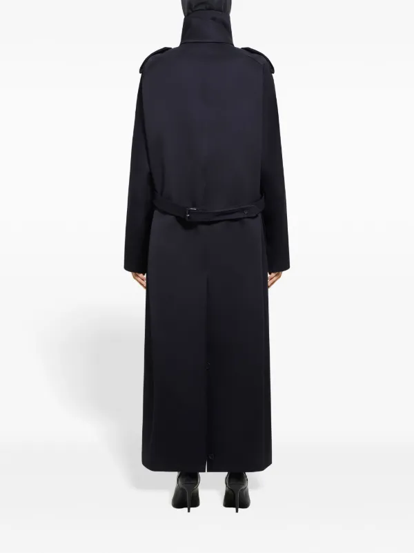 Courrèges オブリーク トレンチコート | ブラック | FARFETCH JP