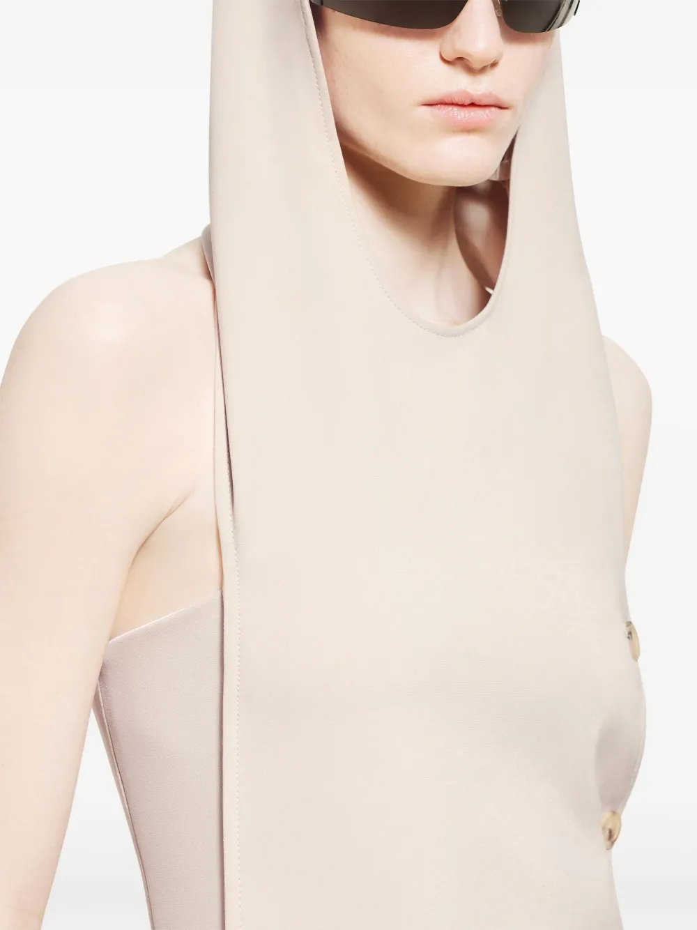 Courrèges Oblique jurk Beige