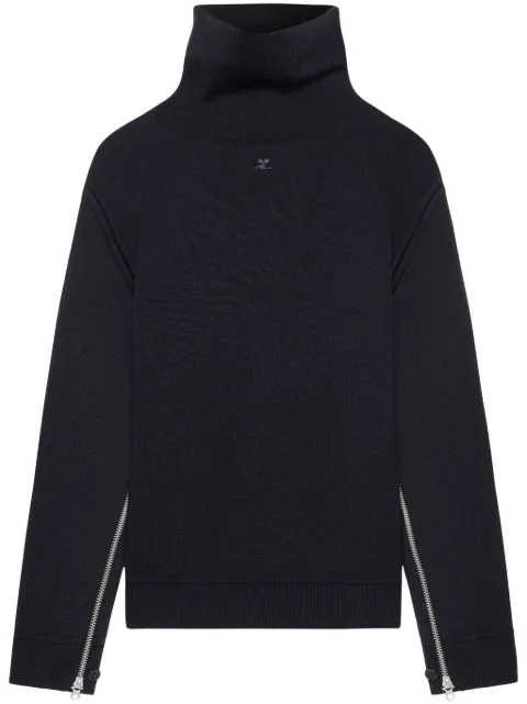 Courrèges oversized mock-neck sweater