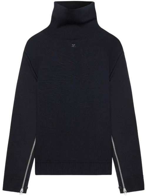 Pull oversize à col montant - Courrèges - Modalova