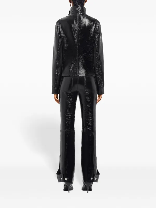 ジャケット COURREGES Women Leather Jackets 125CBL257 VY00149999 Black Courrèges zip-fastening Leather Jacket | Black | FARFETCH