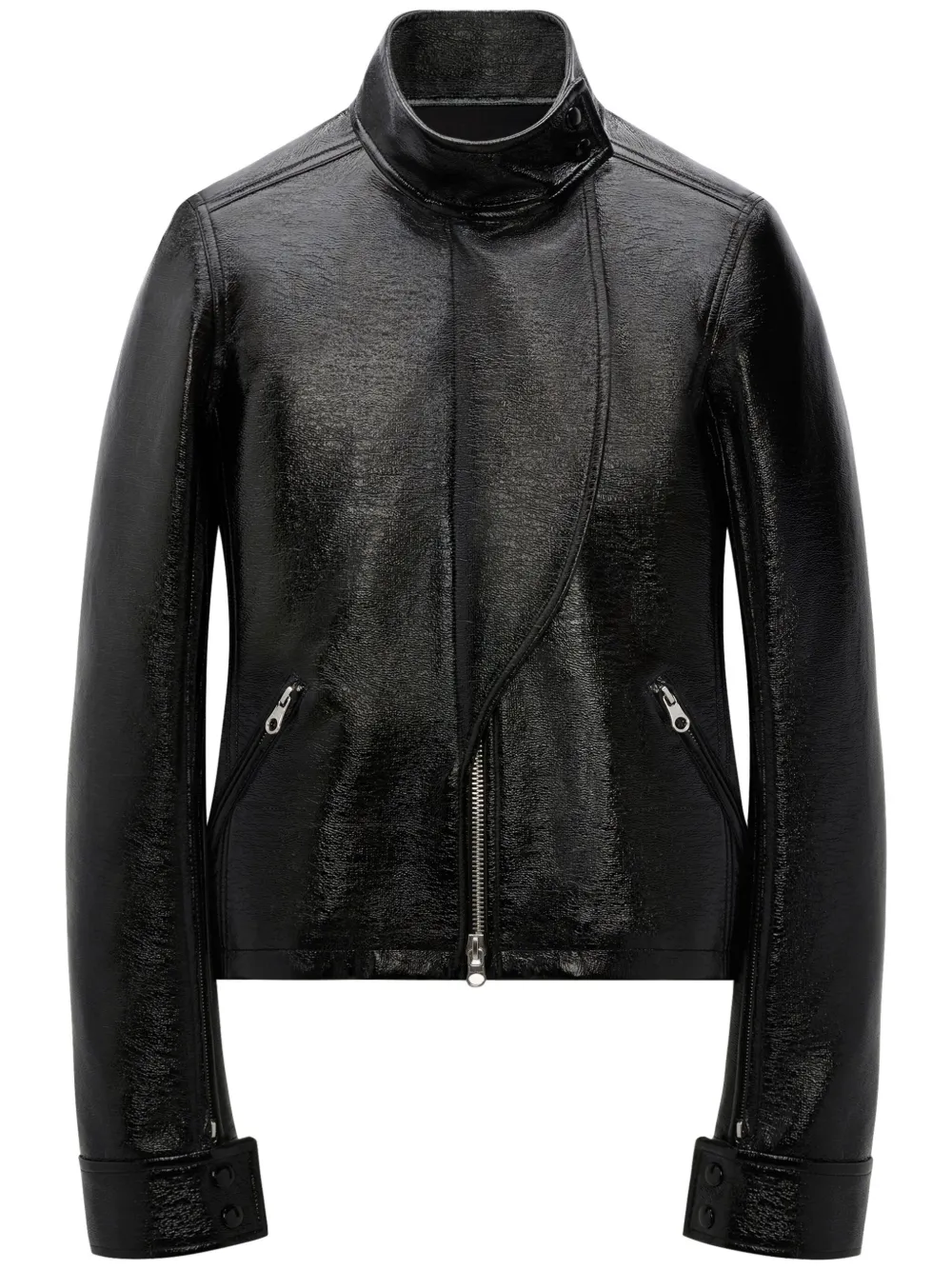 Courreges Motorcycle Vinyl Jacket Black FARFETCH