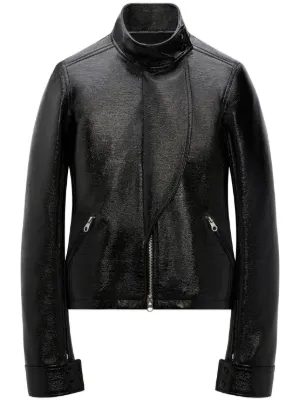 Courrèges Iconic ジップレザージャケット | ブラック | FARFETCH JP