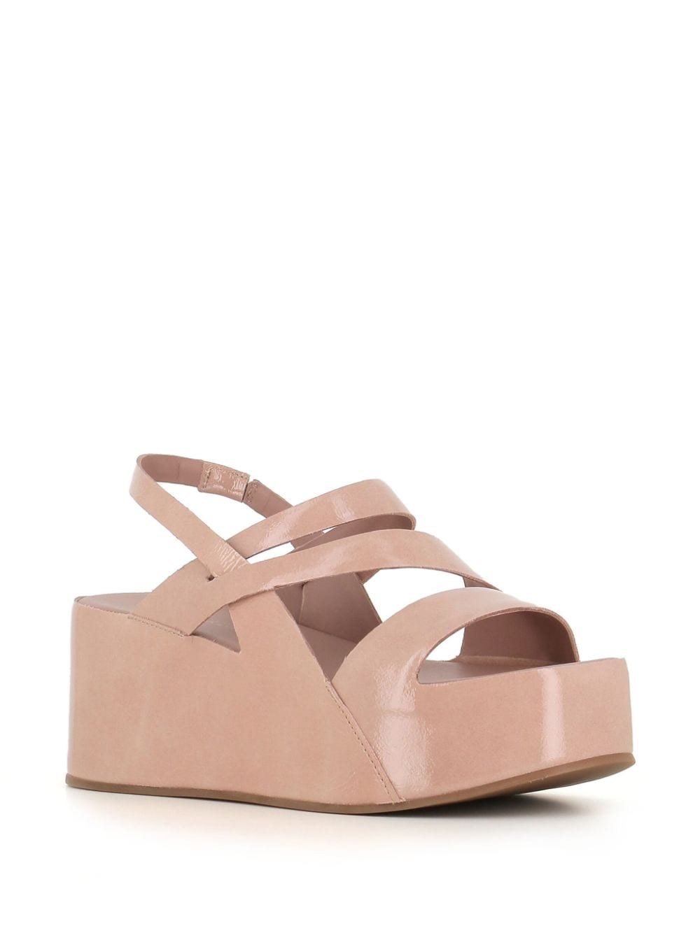 Del Carlo Vetro 73 mm leren sandalen - Beige