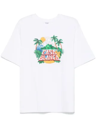 Casablanca Casa Beach Wave T-shirt | White | FARFETCH