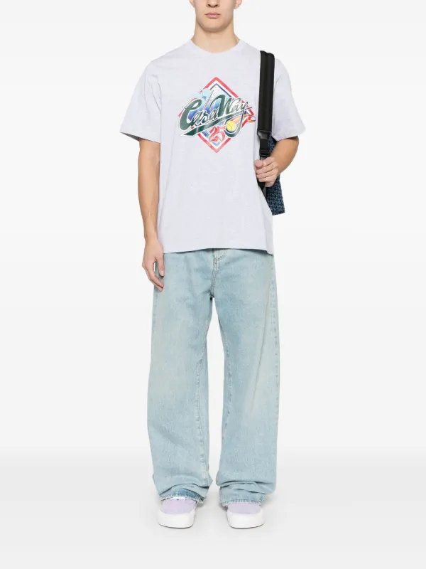 Casablanca Casa Way World Series T-shirt | Grey | FARFETCH UK