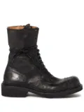 Miu Miu lace-up leather boots - Black