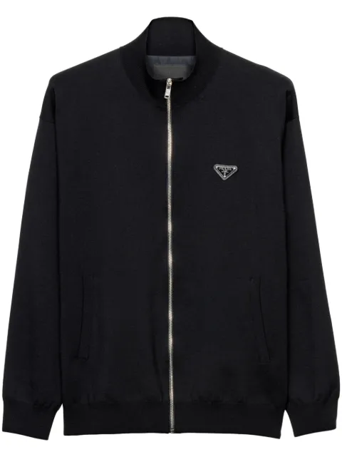 Prada Logo patch cardigan