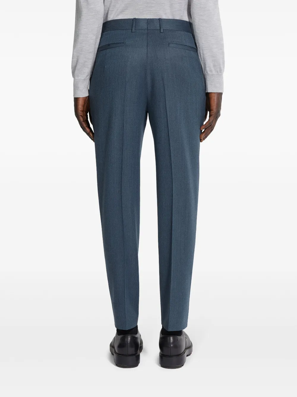 Zegna Wollen broek Blauw