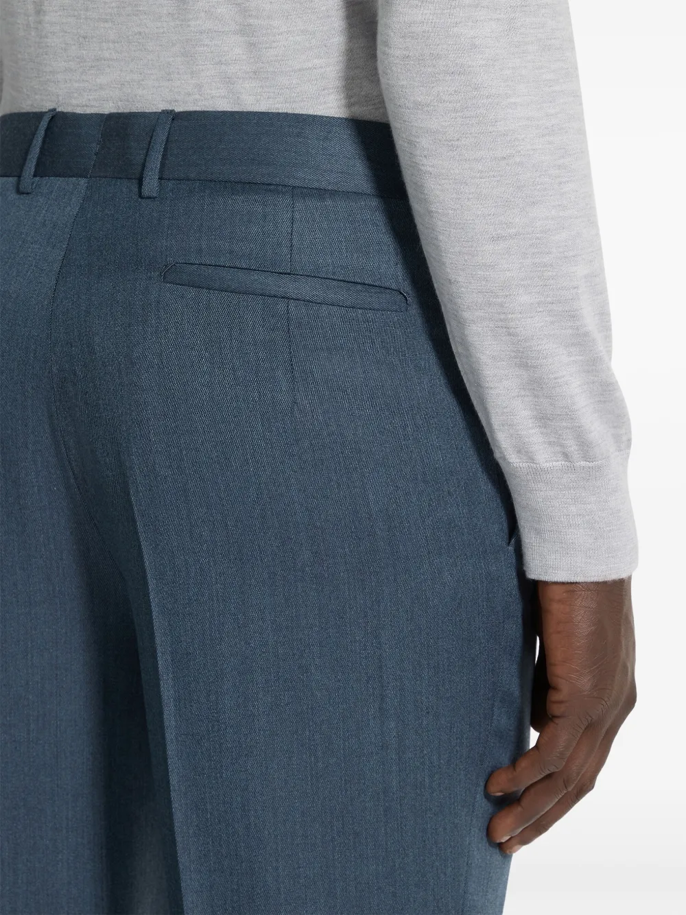 Zegna Wollen broek Blauw