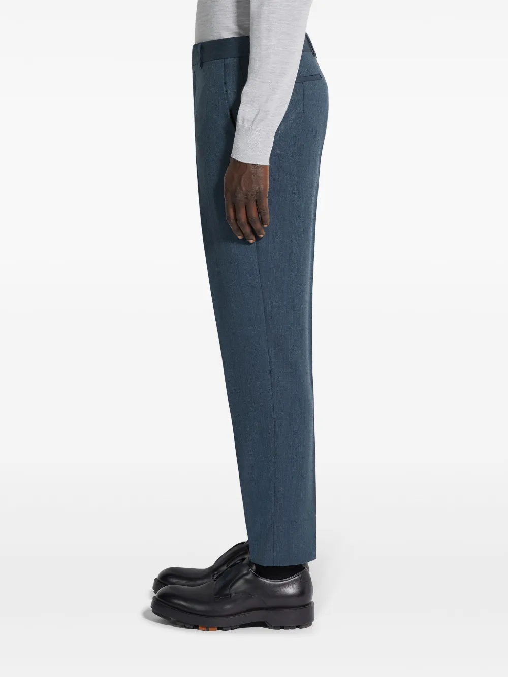 Zegna Wollen broek Blauw