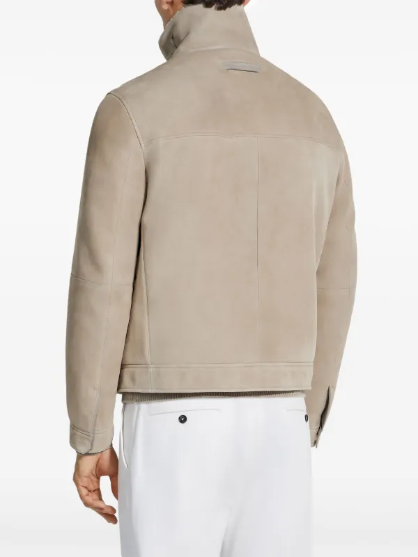 Zegna スエード ジャケット | ニュートラル | FARFETCH JP