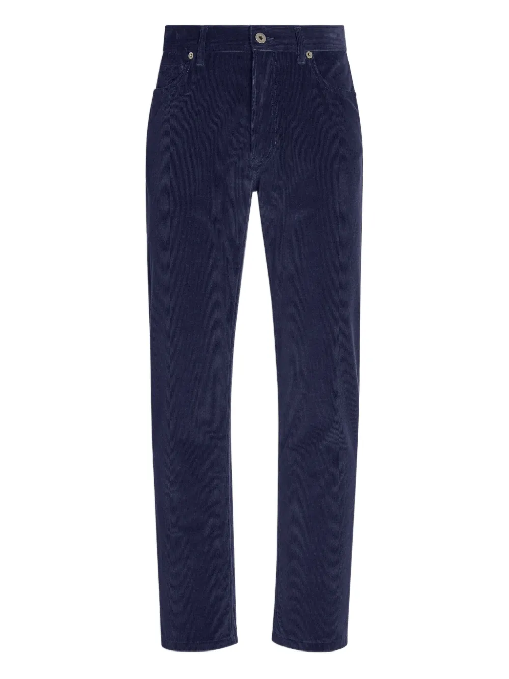 Zegna logo-patch corduroy trousers | Blue | Image 1