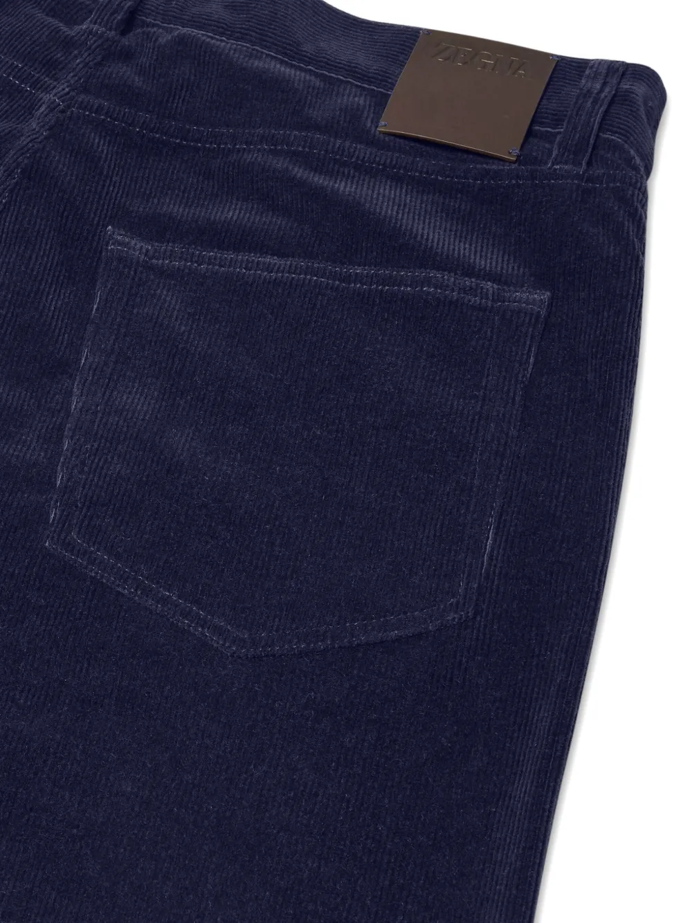 Zegna logo-patch corduroy trousers | Regular & Straight-Leg Jeans | Image 2